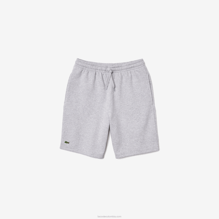 hombres Lacoste 6F241361 lomo gris cca pantalones cortos deportivos de tenis