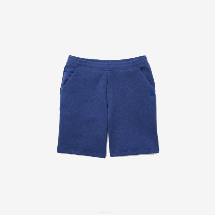 hombres Lacoste 6F241392 lomo azul hjd shorts de mezcla de algodón elástico