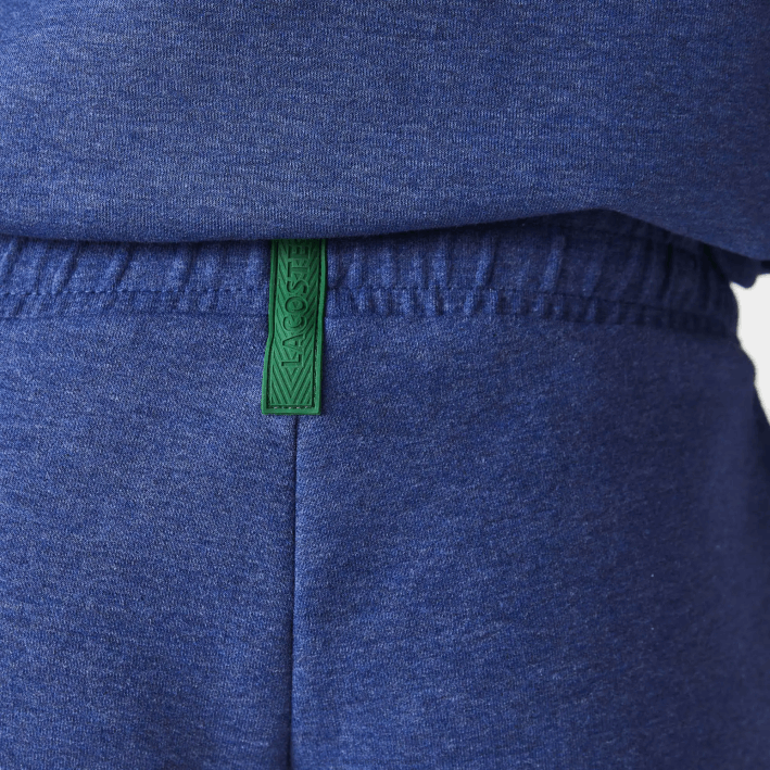 hombres Lacoste 6F241392 lomo azul hjd shorts de mezcla de algodón elástico