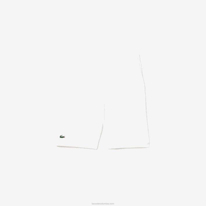 hombres Lacoste 6F241409 blanco azul marino 522 pantalones cortos deportivos ultraligeros