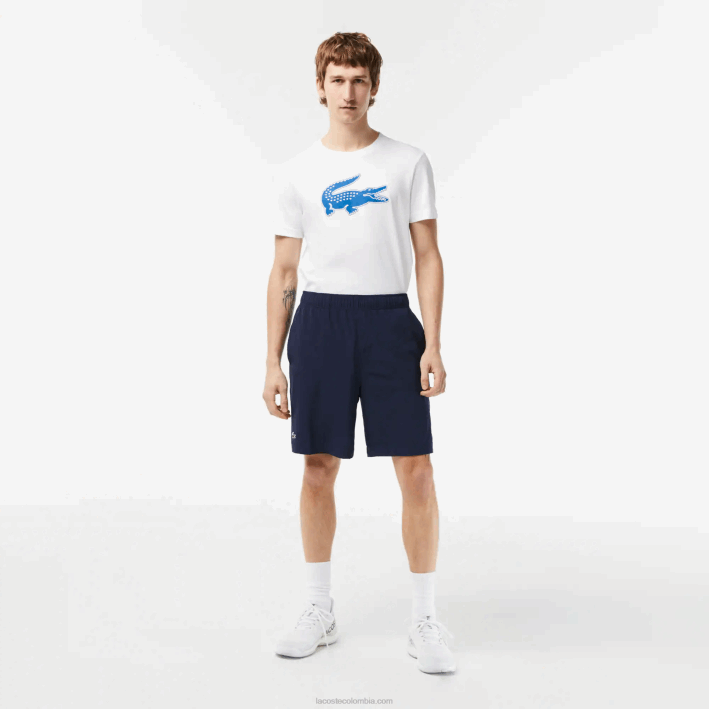 hombres Lacoste 6F241411 azul marino blanco 525 pantalones cortos deportivos ultraligeros hombres Lacoste 6F241411 azul marino blanco 525 pantalones cortos deportivos ultraligeros