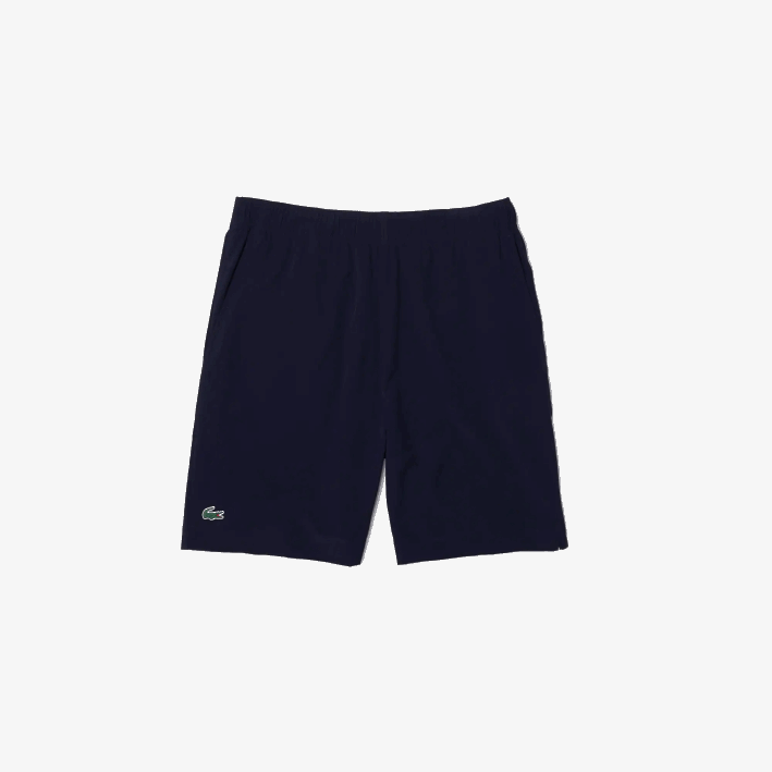 hombres Lacoste 6F241411 azul marino blanco 525 pantalones cortos deportivos ultraligeros