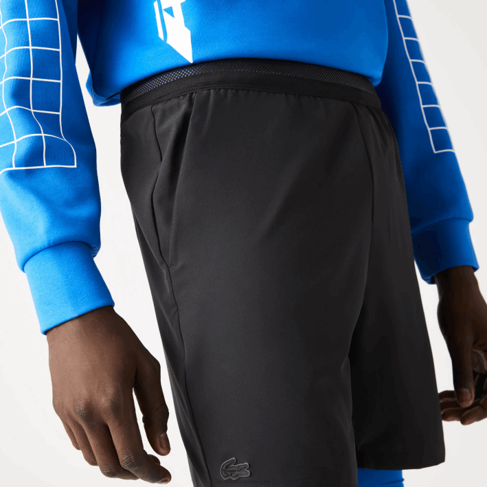 hombres Lacoste 6F241423 negro azul 985 shorts deportivos 3 en 1 con forro incorporado