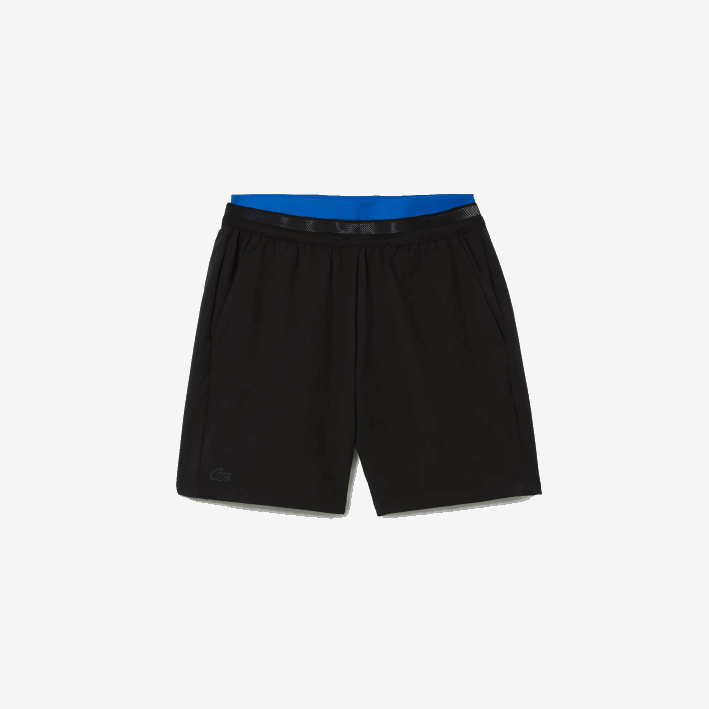 hombres Lacoste 6F241423 negro azul 985 shorts deportivos 3 en 1 con forro incorporado