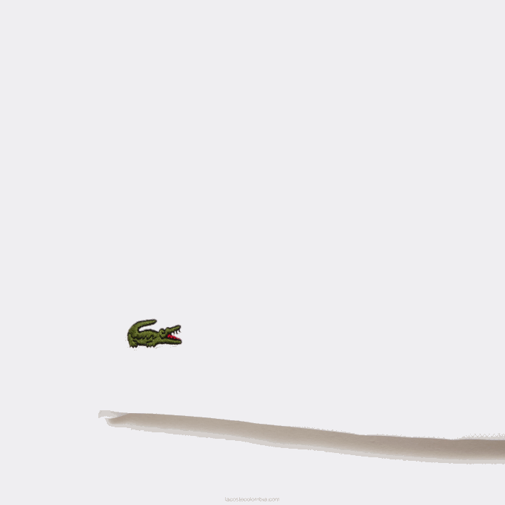 hombres Lacoste 6F241442 blanco 001 Shorts deportivos de tenis con tejido de diamante sólido