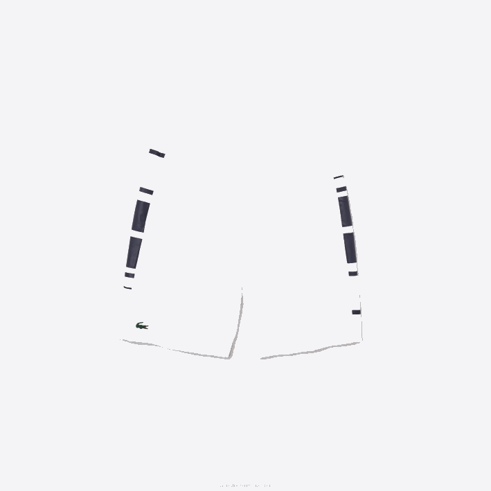 hombres Lacoste 6F241596 blanco azul marino 522 shorts deportivos con bandas laterales estampadas