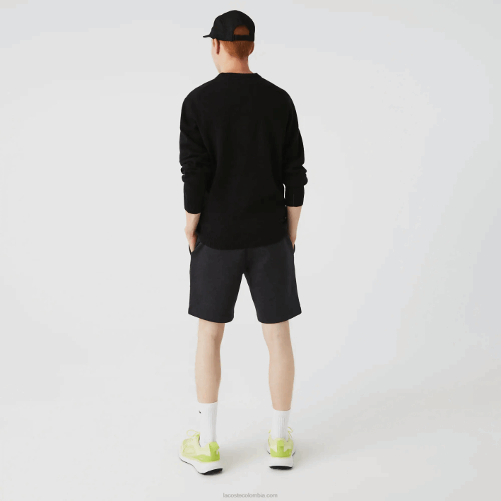 hombres Lacoste 6F241597 gris el6 shorts de felpa de algodón orgánico peinado