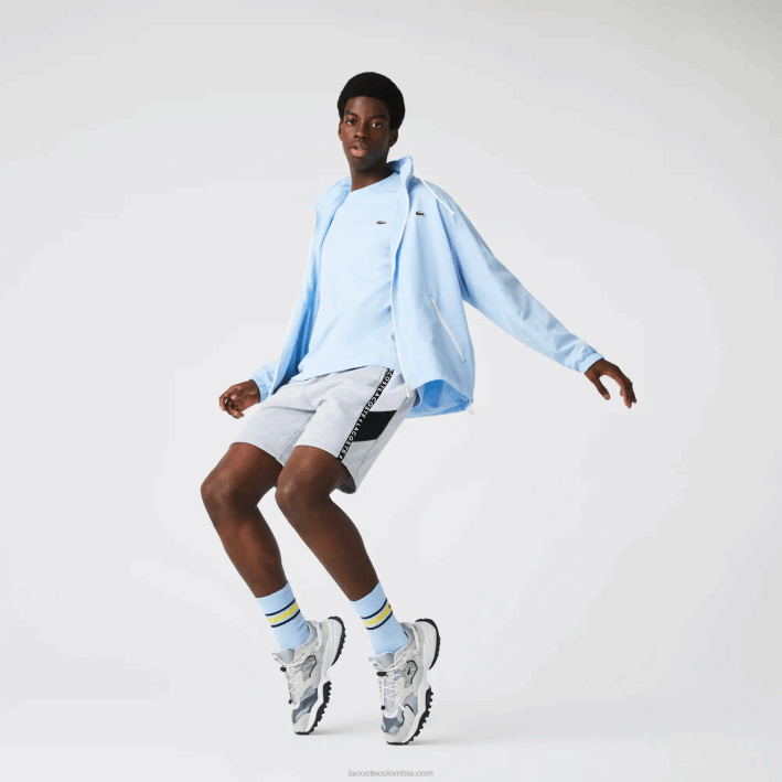 hombres Lacoste 6F241603 gris chino blanco negro p0f bermudas polares con bandas con letras hombres Lacoste 6F241603 gris chino blanco negro p0f bermudas polares con bandas con letras