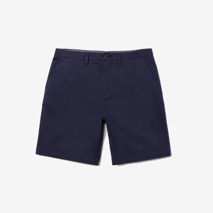 hombres Lacoste 6F241619 azul marino 166 Bermudas regular fit de gabardina de algodón
