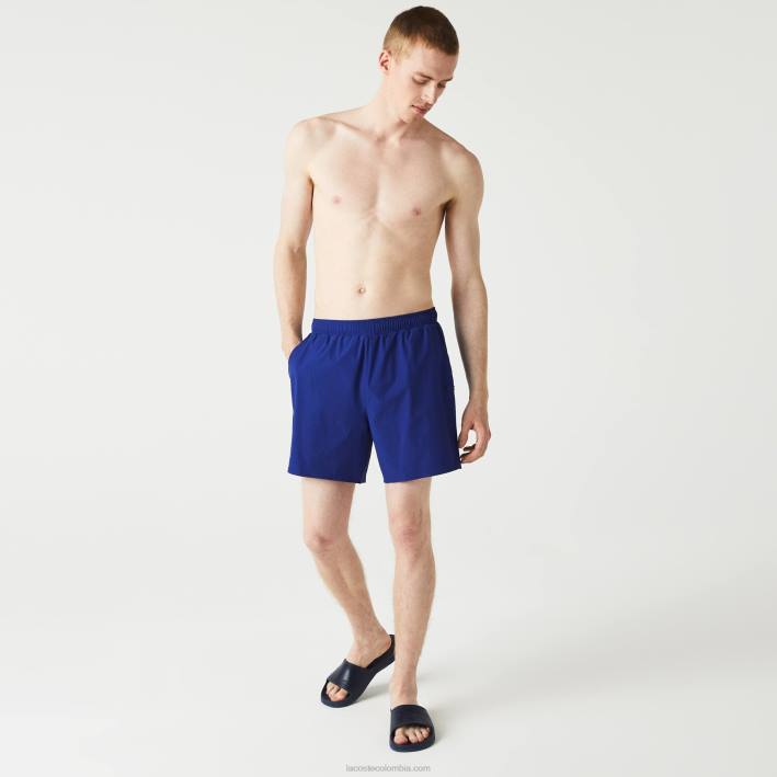 hombres Lacoste 6F241682 bdm azul bañador ligero hombres Lacoste 6F241682 bdm azul bañador ligero