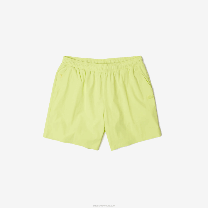 hombres Lacoste 6F241684 tuk amarillo llamativo bañador ligero
