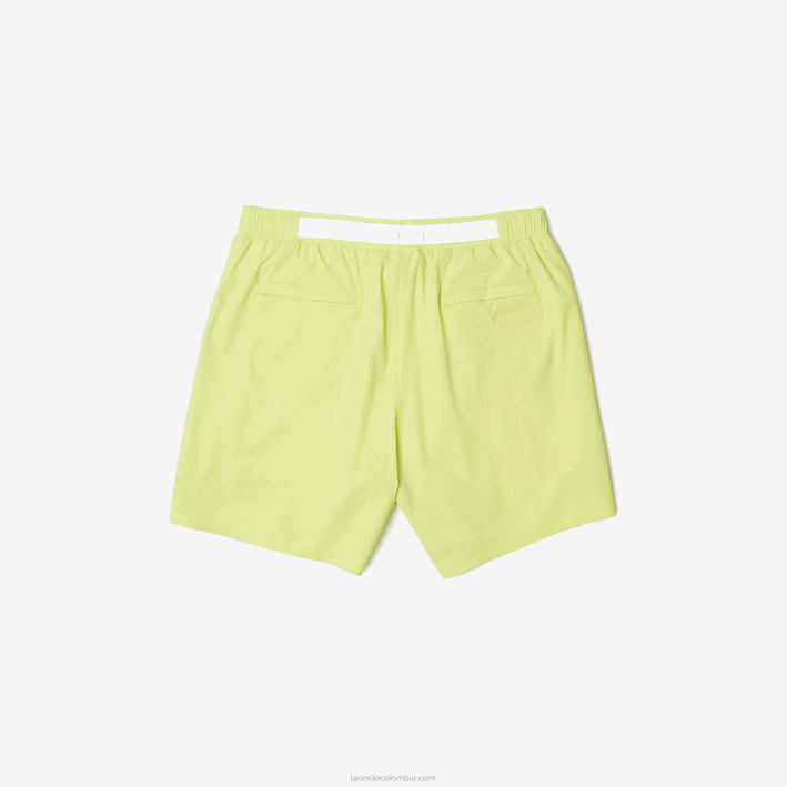 hombres Lacoste 6F241684 tuk amarillo llamativo bañador ligero