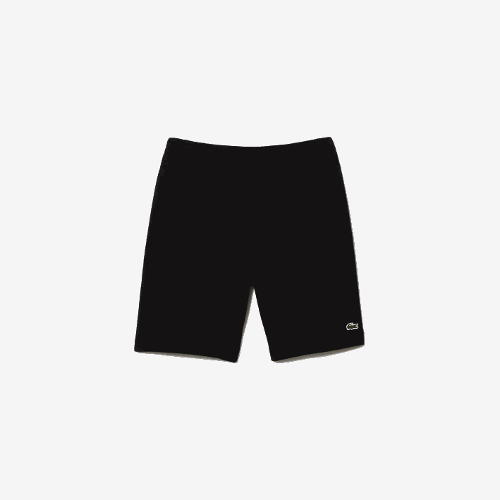 hombres Lacoste 6F24416 negro 031 shorts de felpa de algodón orgánico peinado