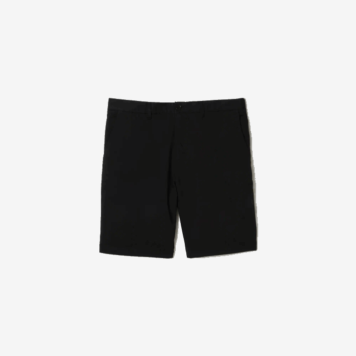 hombres Lacoste 6F24435 negro 031 Bermudas regular fit de algodón orgánico elástico