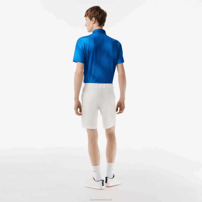 hombres Lacoste 6F24442 blanco 70v shorts deportivos de golf ligeros y elásticos