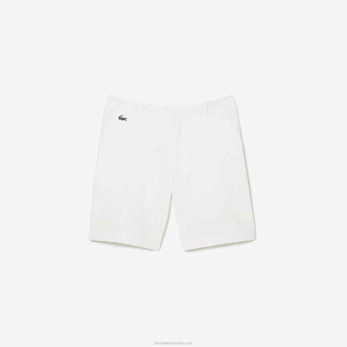 hombres Lacoste 6F24442 blanco 70v shorts deportivos de golf ligeros y elásticos
