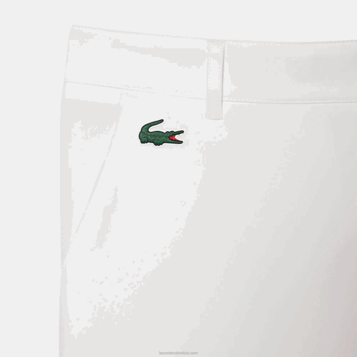 hombres Lacoste 6F24442 blanco 70v shorts deportivos de golf ligeros y elásticos