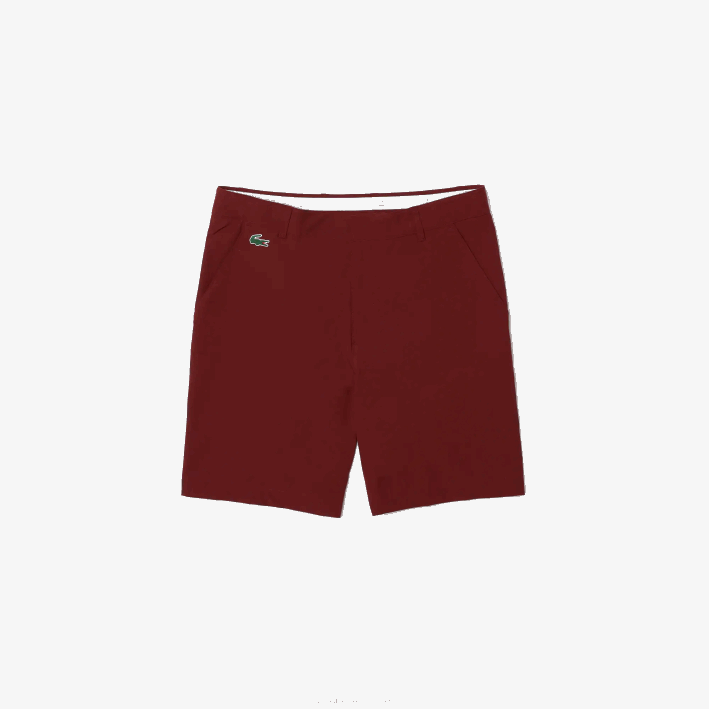 hombres Lacoste 6F24445 burdeos zs1 shorts deportivos de golf ligeros y elásticos