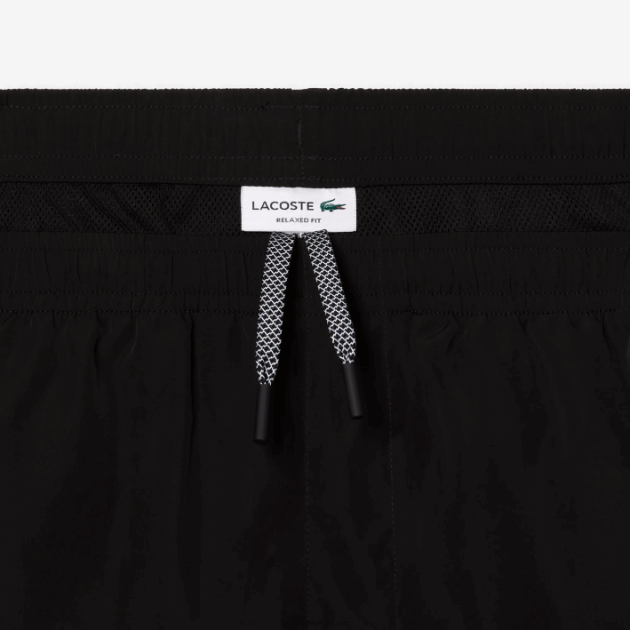 hombres Lacoste 6F24465 negro 031 pantalones cortos impermeables
