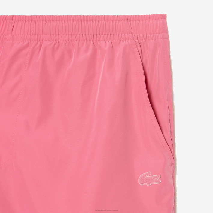 hombres Lacoste 6F24466 rosa 2r3 pantalones cortos impermeables