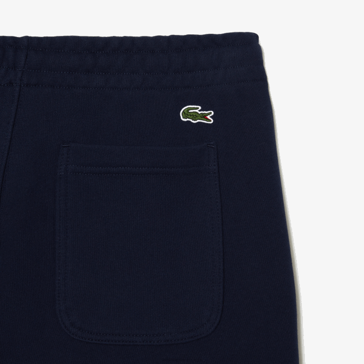 hombres Lacoste 6F24487 azul marino 166 shorts de felpa de algodón orgánico sin cepillar