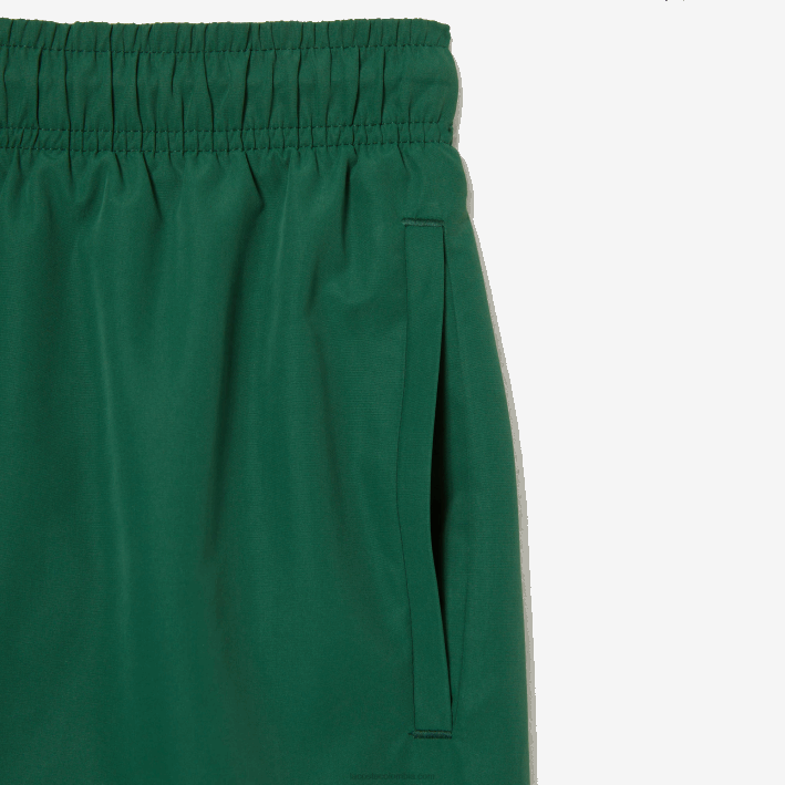hombres Lacoste 6F24519 verde 132 bañador de secado rápido con bolsa de viaje
