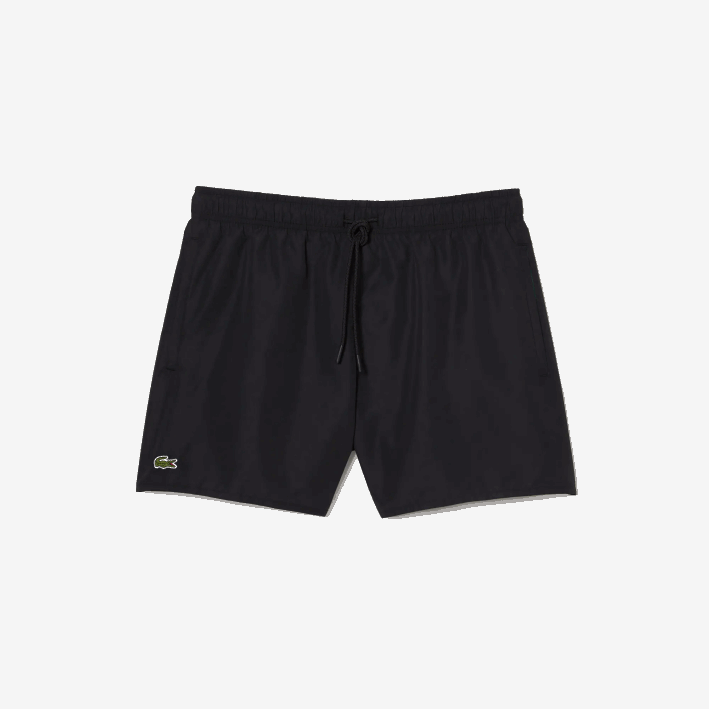 hombres Lacoste 6F24534 negro verde 964 shorts de baño ligeros de secado rápido