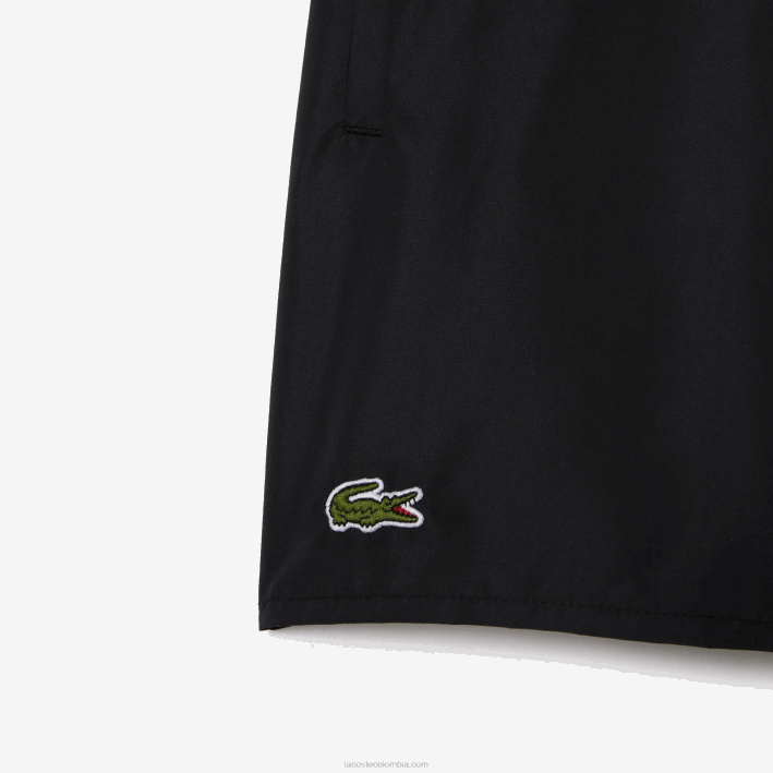 hombres Lacoste 6F24534 negro verde 964 shorts de baño ligeros de secado rápido