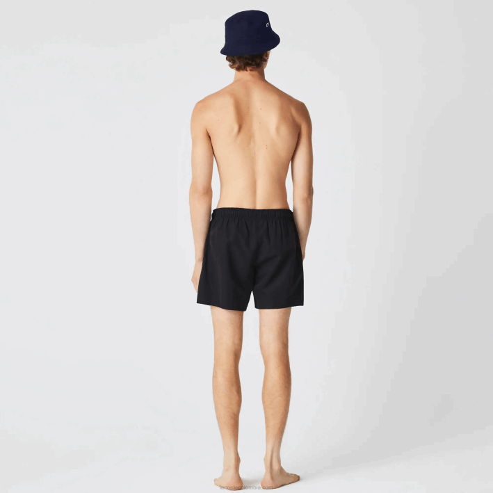 hombres Lacoste 6F24535 negro azul marino dy4 shorts de baño ligeros de secado rápido