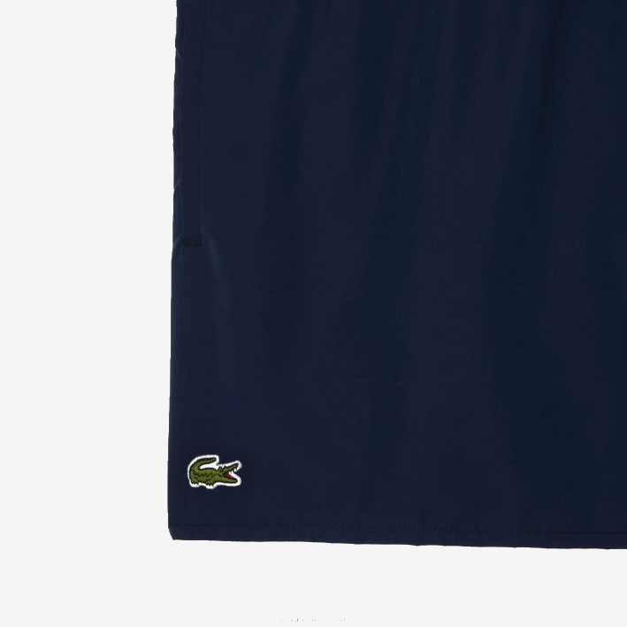 hombres Lacoste 6F24536 azul marino verde 802 shorts de baño ligeros de secado rápido
