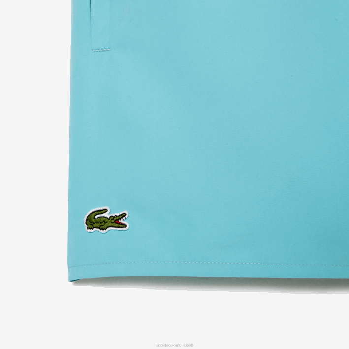 hombres Lacoste 6F24543 verde turquesa vyi shorts de baño ligeros de secado rápido