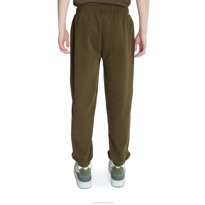 hombres6F241196 caqui verde wtw lacoste x a.p.c. pantalones de chándal de felpa de algodón