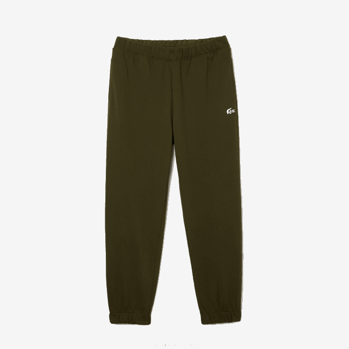 hombres6F241196 caqui verde wtw lacoste x a.p.c. pantalones de chándal de felpa de algodón