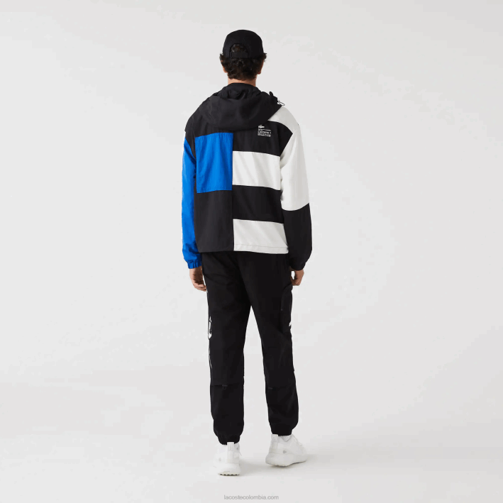 hombres Lacoste 6F241003 negro 031 pantalones de chándal oversize con logo en contraste