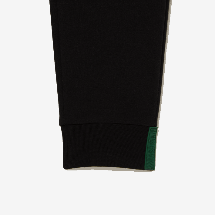 hombres Lacoste 6F241004 negro 031 pantalones de chándal slim fit en mezcla de algodón jaspeado