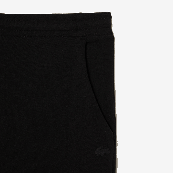 hombres Lacoste 6F241004 negro 031 pantalones de chándal slim fit en mezcla de algodón jaspeado