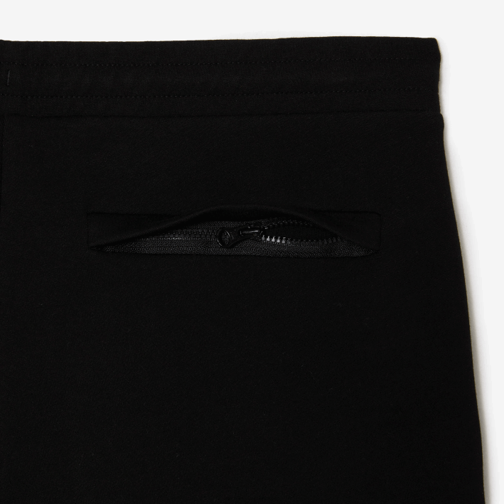hombres Lacoste 6F241004 negro 031 pantalones de chándal slim fit en mezcla de algodón jaspeado
