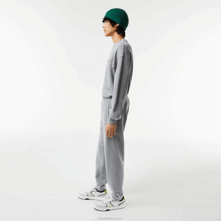 hombres Lacoste 6F241012 lomo gris yrd pantalones deportivos estampados