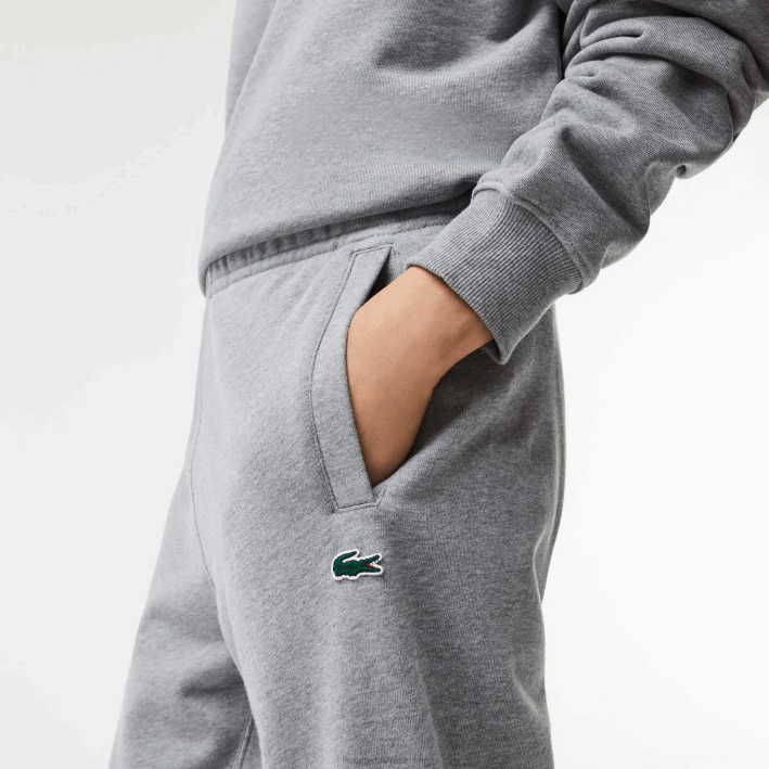 hombres Lacoste 6F241012 lomo gris yrd pantalones deportivos estampados