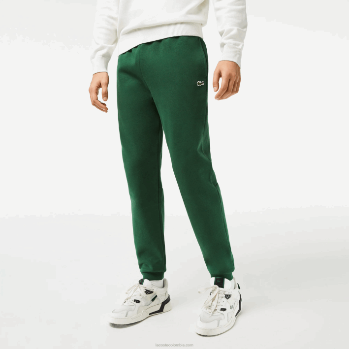 hombres Lacoste 6F241024 verde 132 pantalones de chándal tapered fit