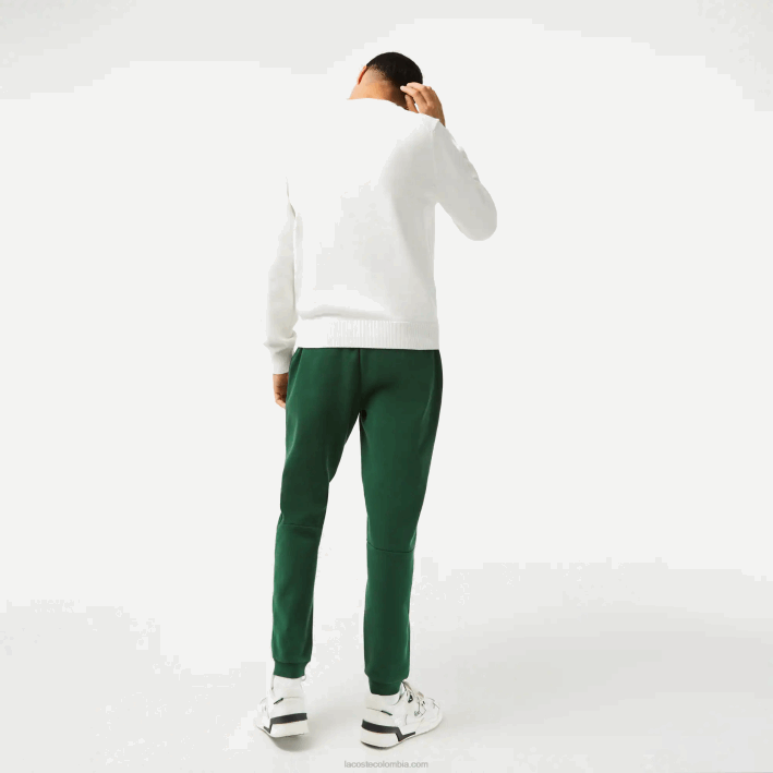 hombres Lacoste 6F241024 verde 132 pantalones de chándal tapered fit
