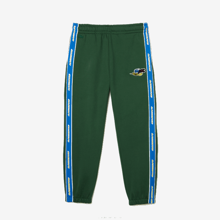 hombres Lacoste 6F241026 verde 132 pantalones de chándal con logo