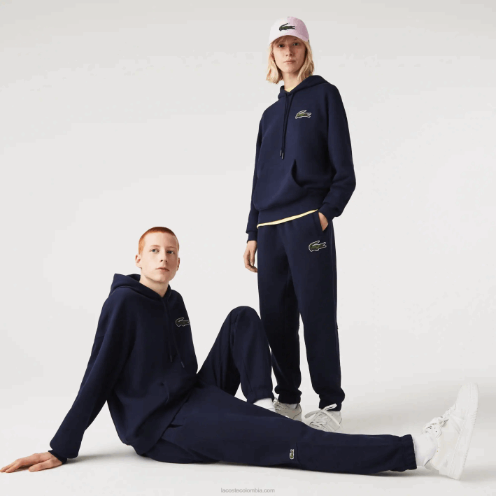 hombres Lacoste 6F241049 azul marino 166 pantalones de chándal de algodón orgánico