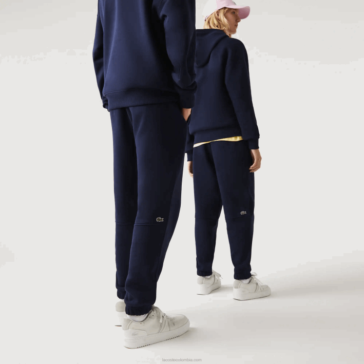 hombres Lacoste 6F241049 azul marino 166 pantalones de chándal de algodón orgánico
