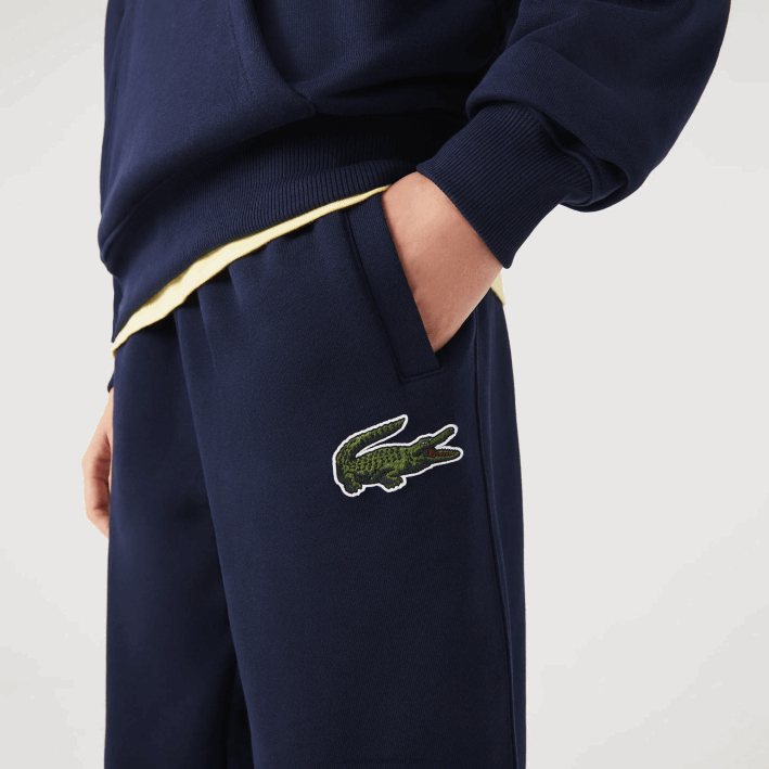 hombres Lacoste 6F241049 azul marino 166 pantalones de chándal de algodón orgánico