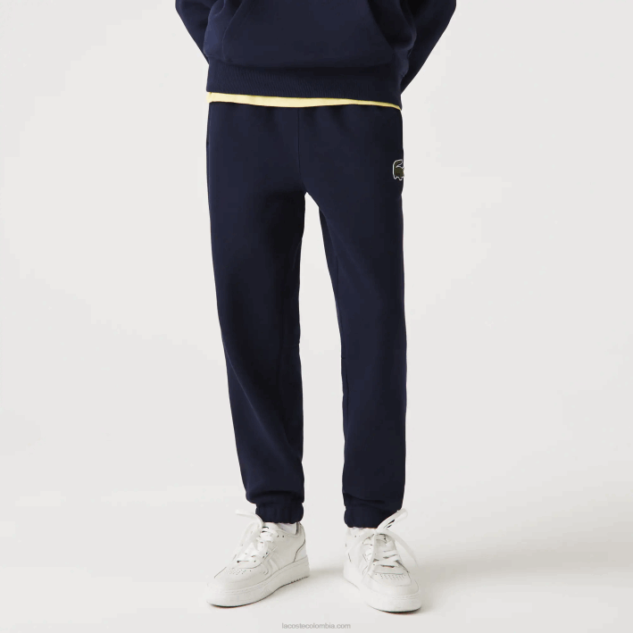 hombres Lacoste 6F241049 azul marino 166 pantalones de chándal de algodón orgánico