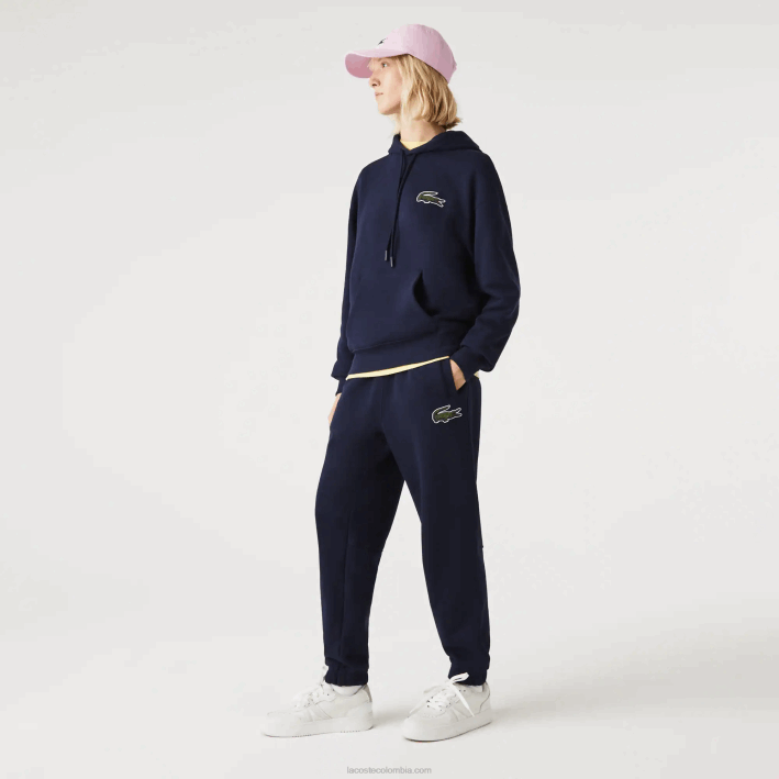hombres Lacoste 6F241049 azul marino 166 pantalones de chándal de algodón orgánico