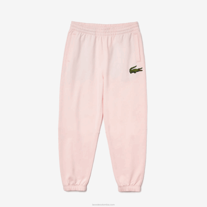 hombres Lacoste 6F241050 rosa claro t03 pantalones de chándal de algodón orgánico