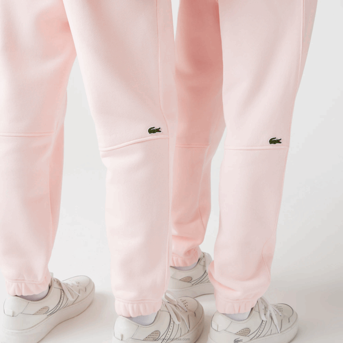 hombres Lacoste 6F241050 rosa claro t03 pantalones de chándal de algodón orgánico