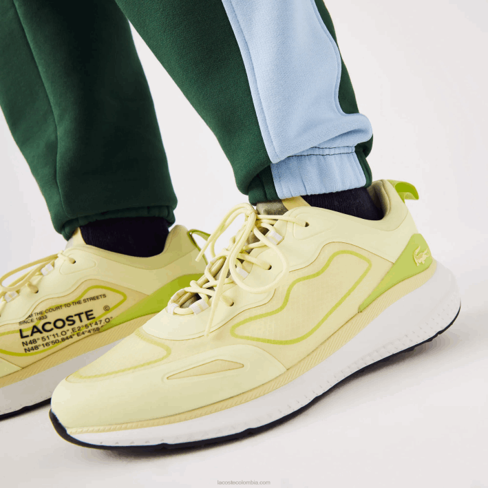 hombres Lacoste 6F241058 verde azul dqa pantalones de chándal con bandas en contraste